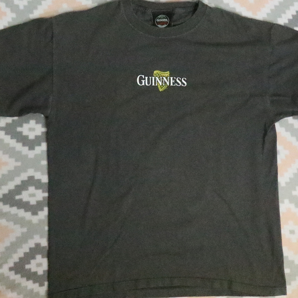 Vintage Official GUINNESS Charcoal Gray Shirt Sz LG Men XL Women - Picture 5 of 5